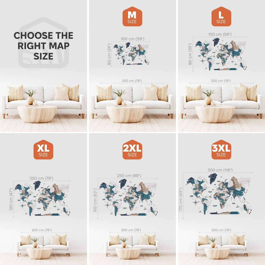 3D Luminous Wooden World Map Mystery: Modern Glow-in-the-Dark Art