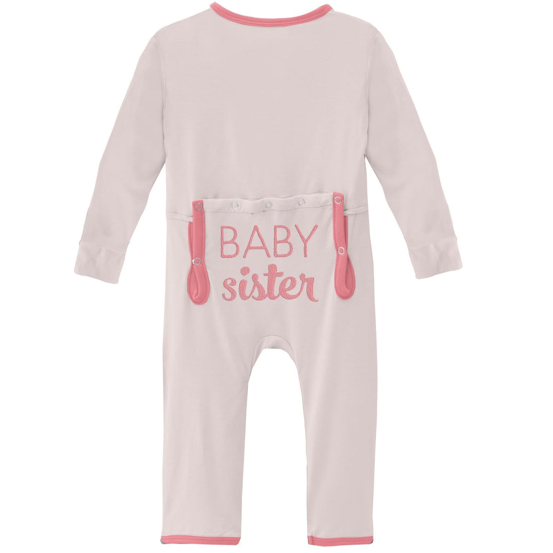 Applique Coverall with Zipper in Macaroon Baby Sister