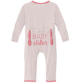 Applique Coverall with Zipper in Macaroon Baby Sister