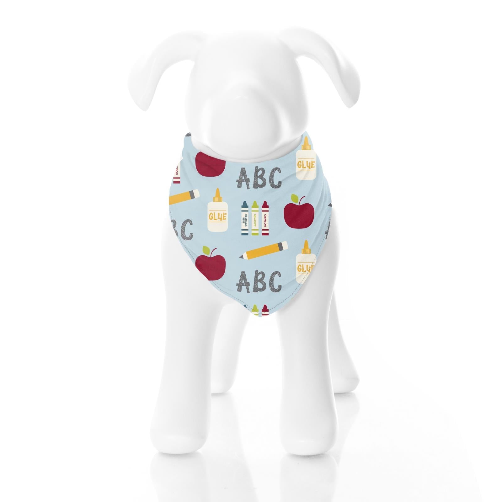 Print Dog Bandana in Spring Sky First Day of School