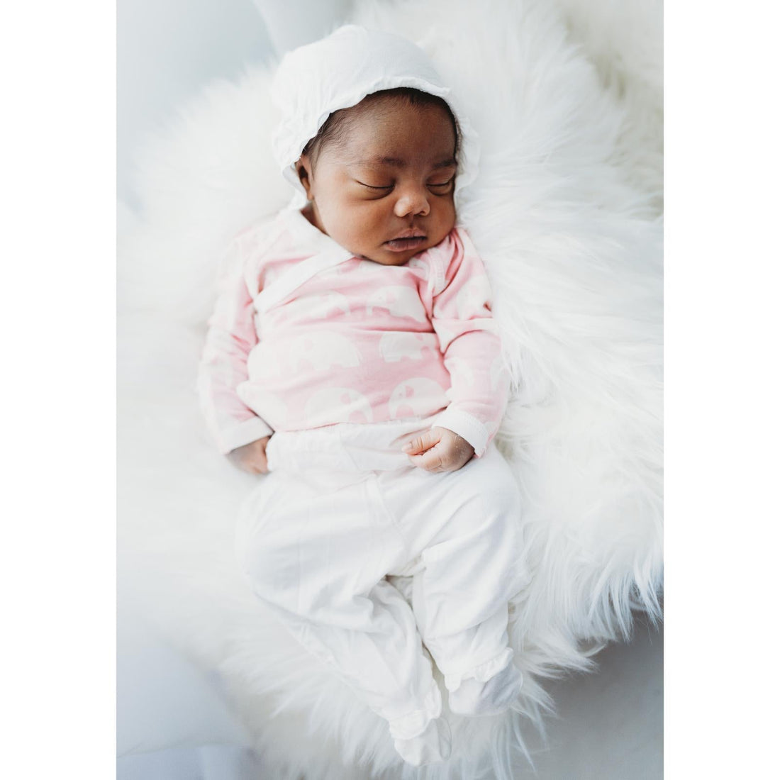 Essentials Ruffle Kimono Newborn Gift Set in Lotus Elephant