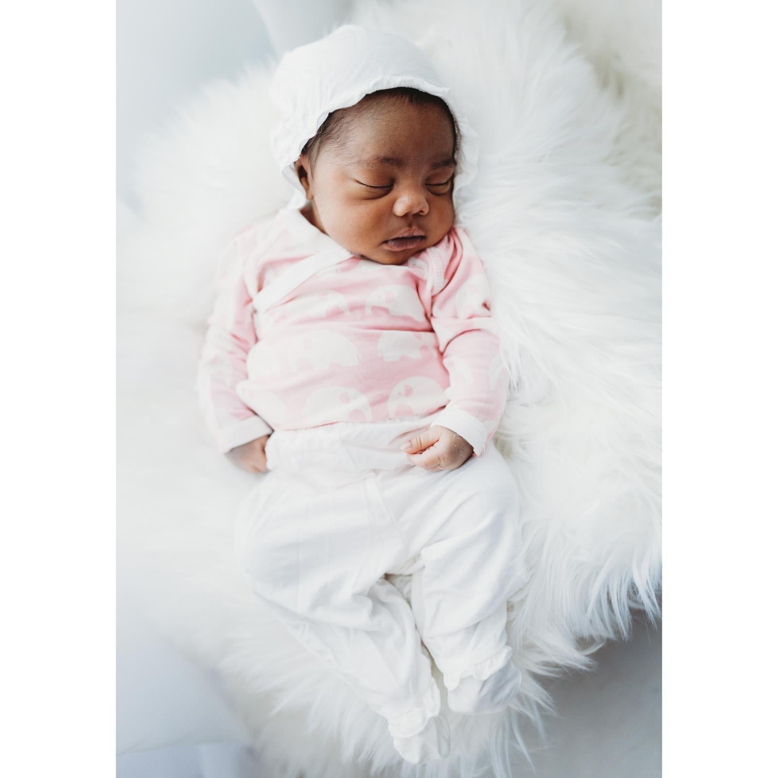 Essentials Ruffle Kimono Newborn Gift Set in Lotus Elephant