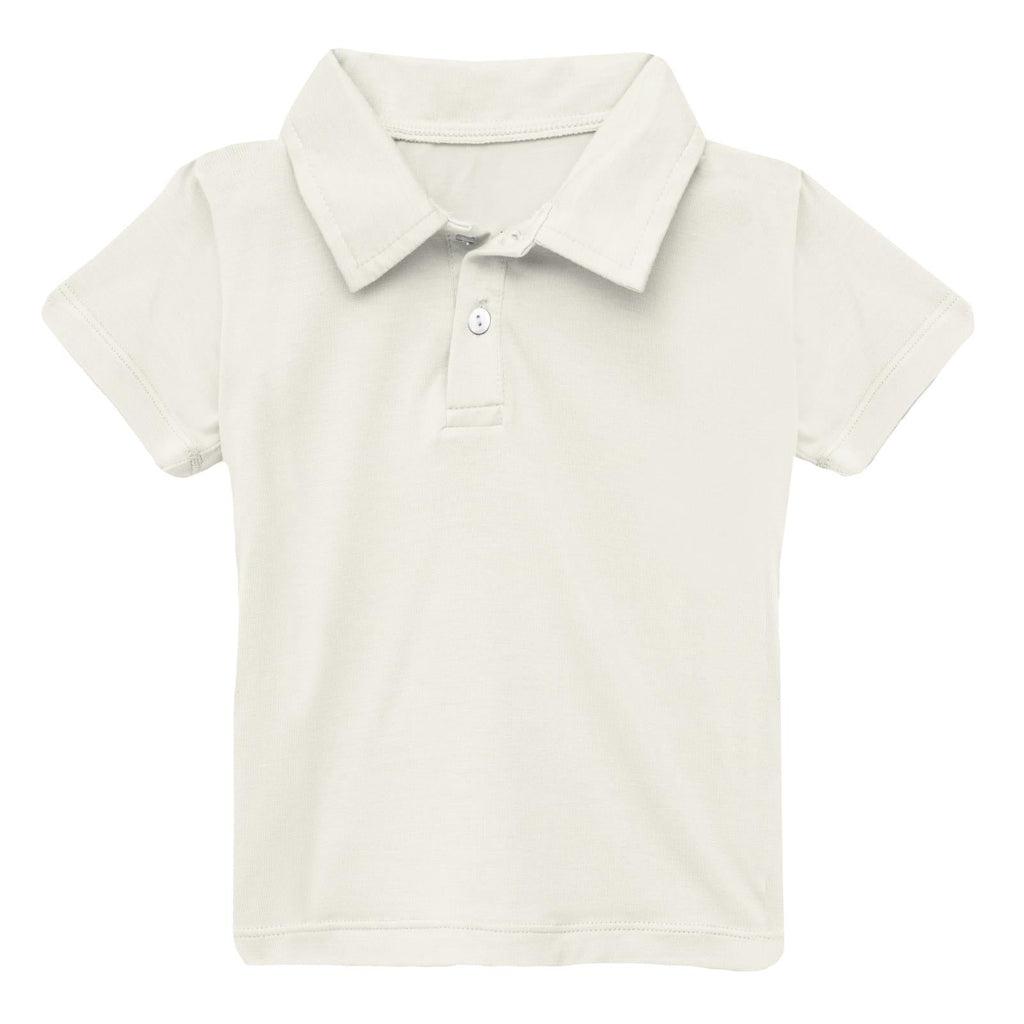 Short Sleeve Polo in Natural