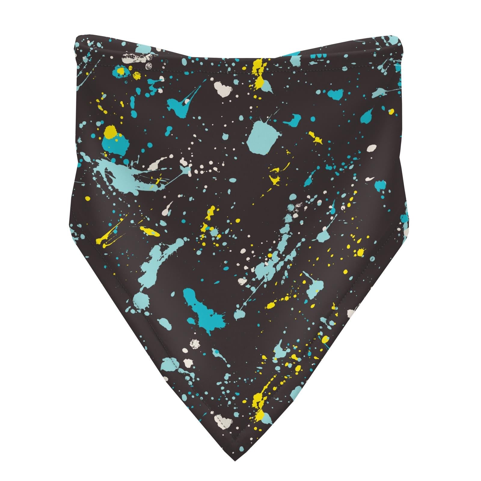 Print Bandana Bib Set of 3 in Confetti Splatter Paint, Rad Stripe & Summer Sky Retro Game Controller