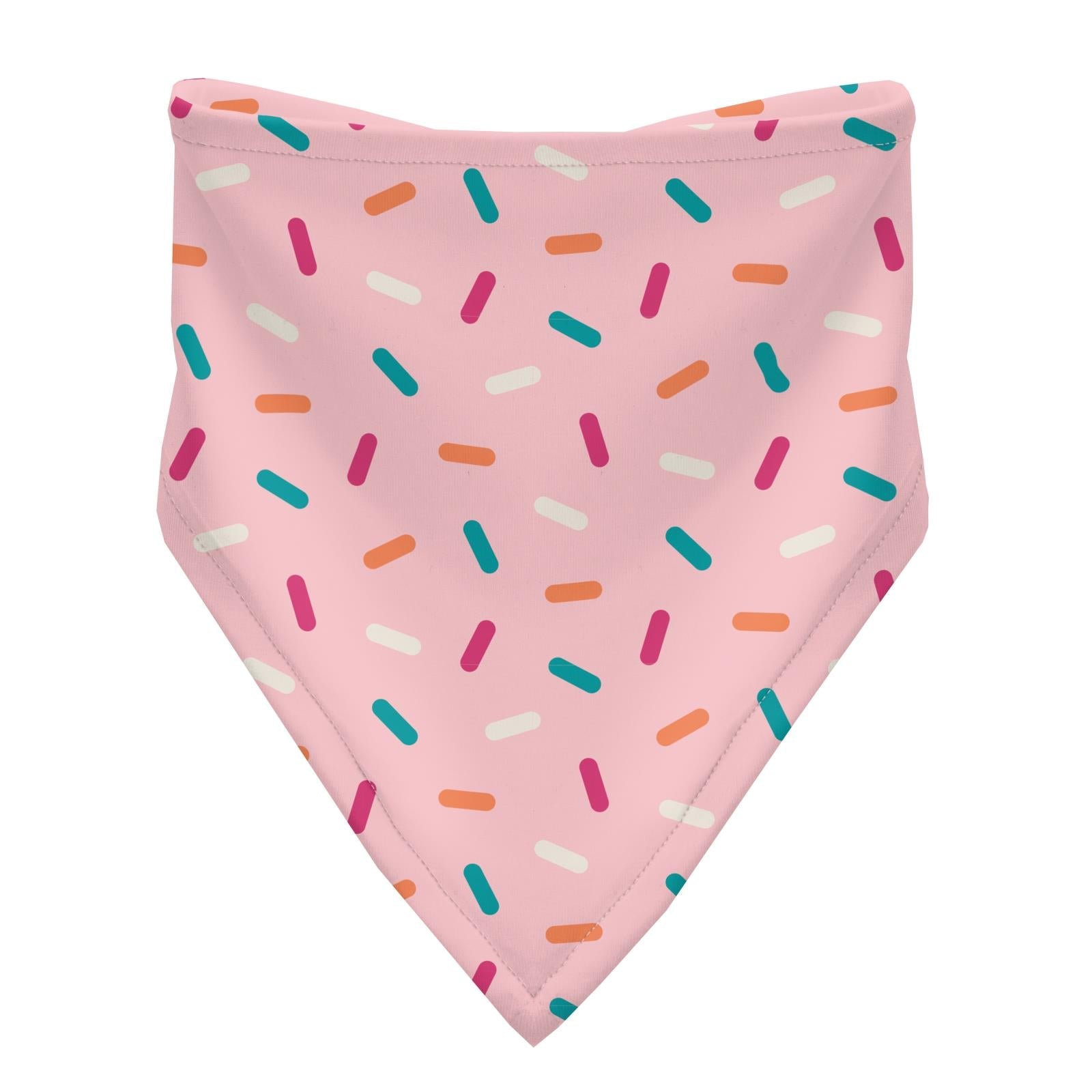 Print Bandana Bib Set of 3 in Lotus Sprinkles, Summer Sky Mini Fruit & Calypso Orange Cream