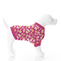 Print Fleece Dog Tee in Calypso Orange Cream