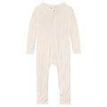 Coverall with 2 Way Zipper in Natural