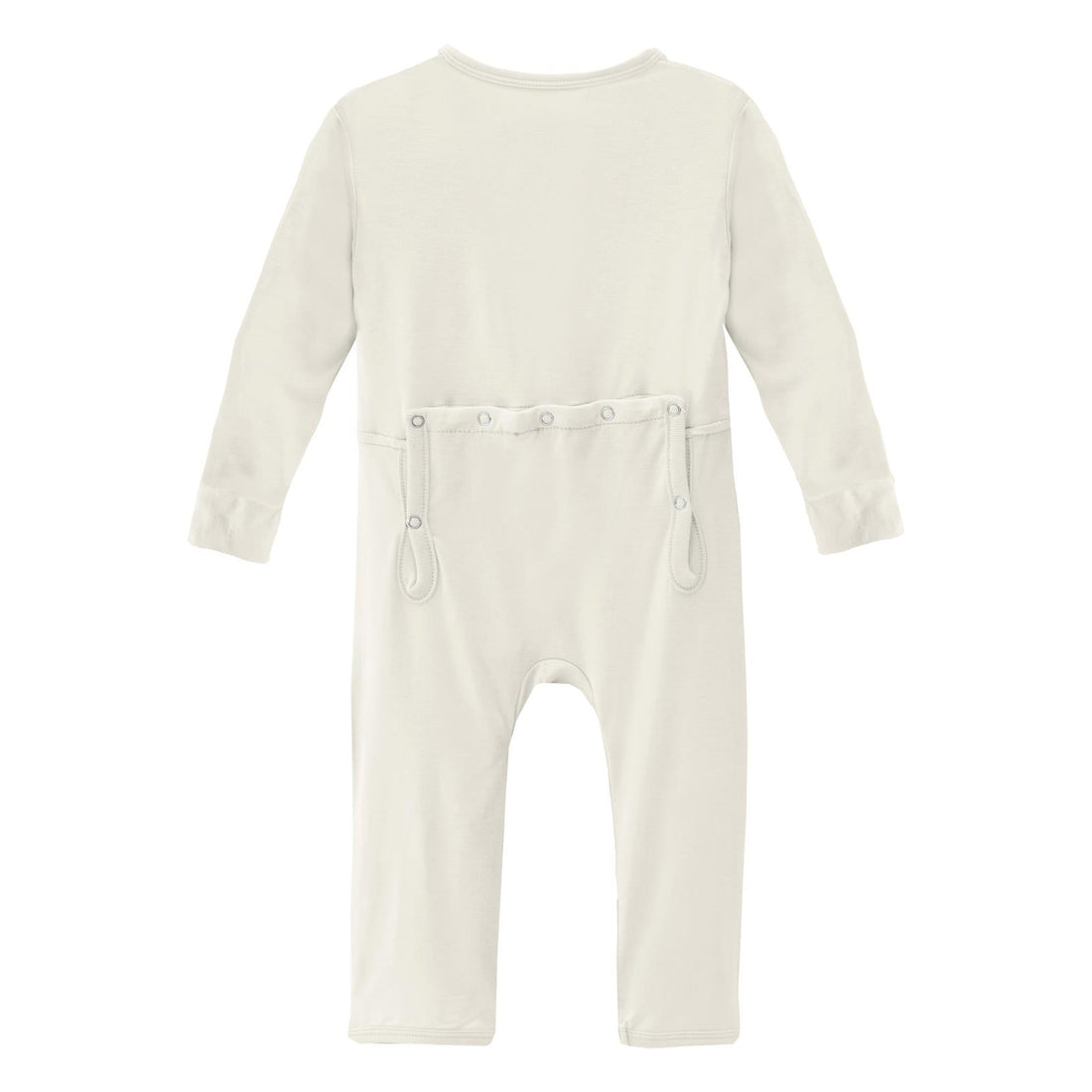 Coverall with 2 Way Zipper in Natural