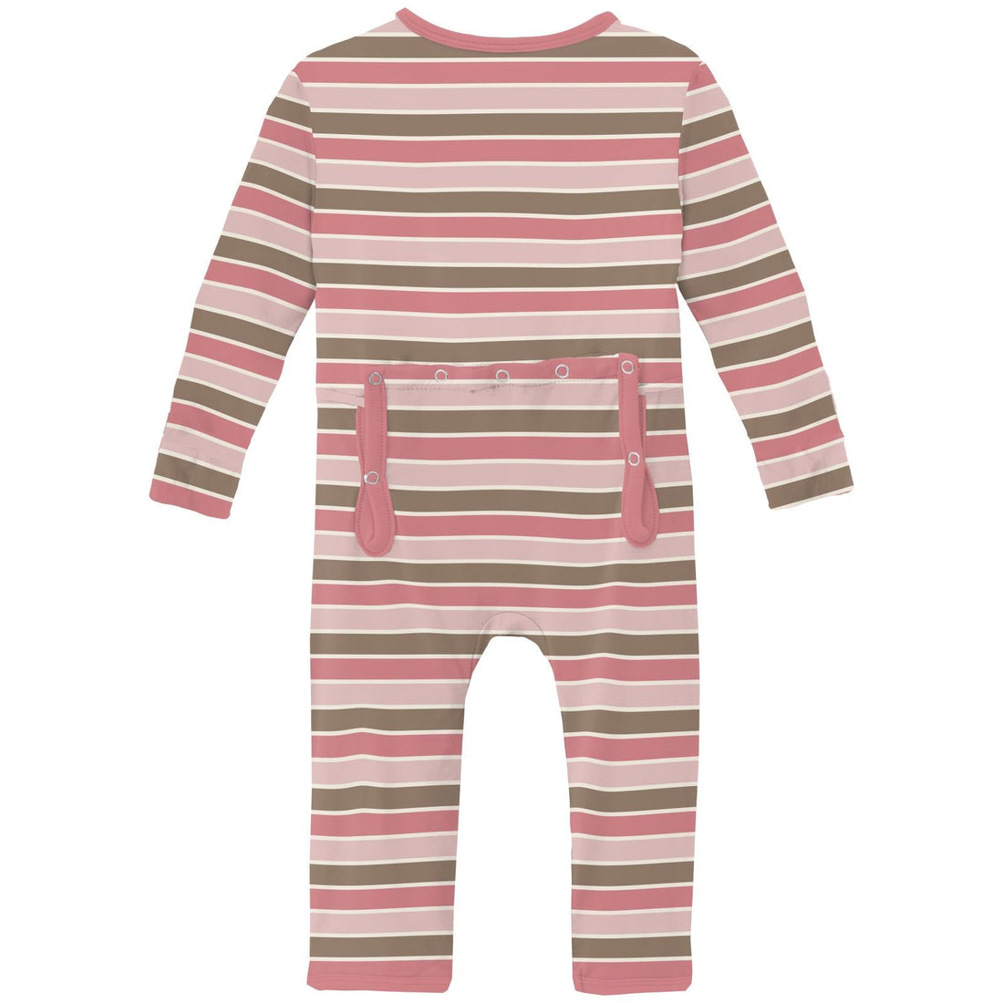 Print Coverall with 2 Way Zipper in Neapolitan Stripe