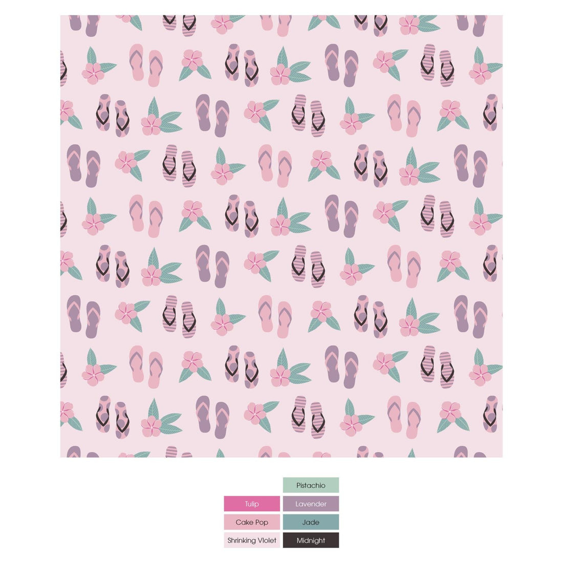 Print Bib Set of 3 in Fresh Air Beach Day, Latte Starfish & Shrinking Violet Flip Flops and Flowers