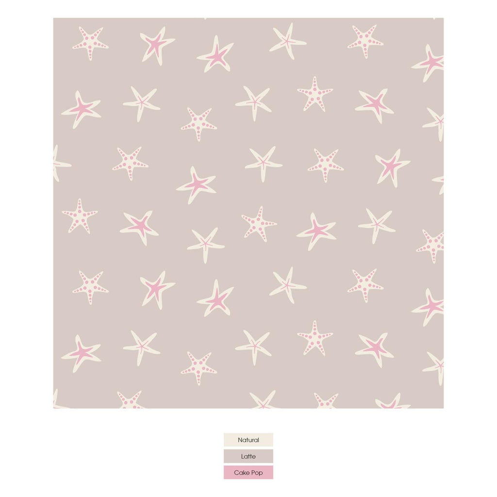 Print Bib Set of 3 in Fresh Air Beach Day, Latte Starfish & Shrinking Violet Flip Flops and Flowers