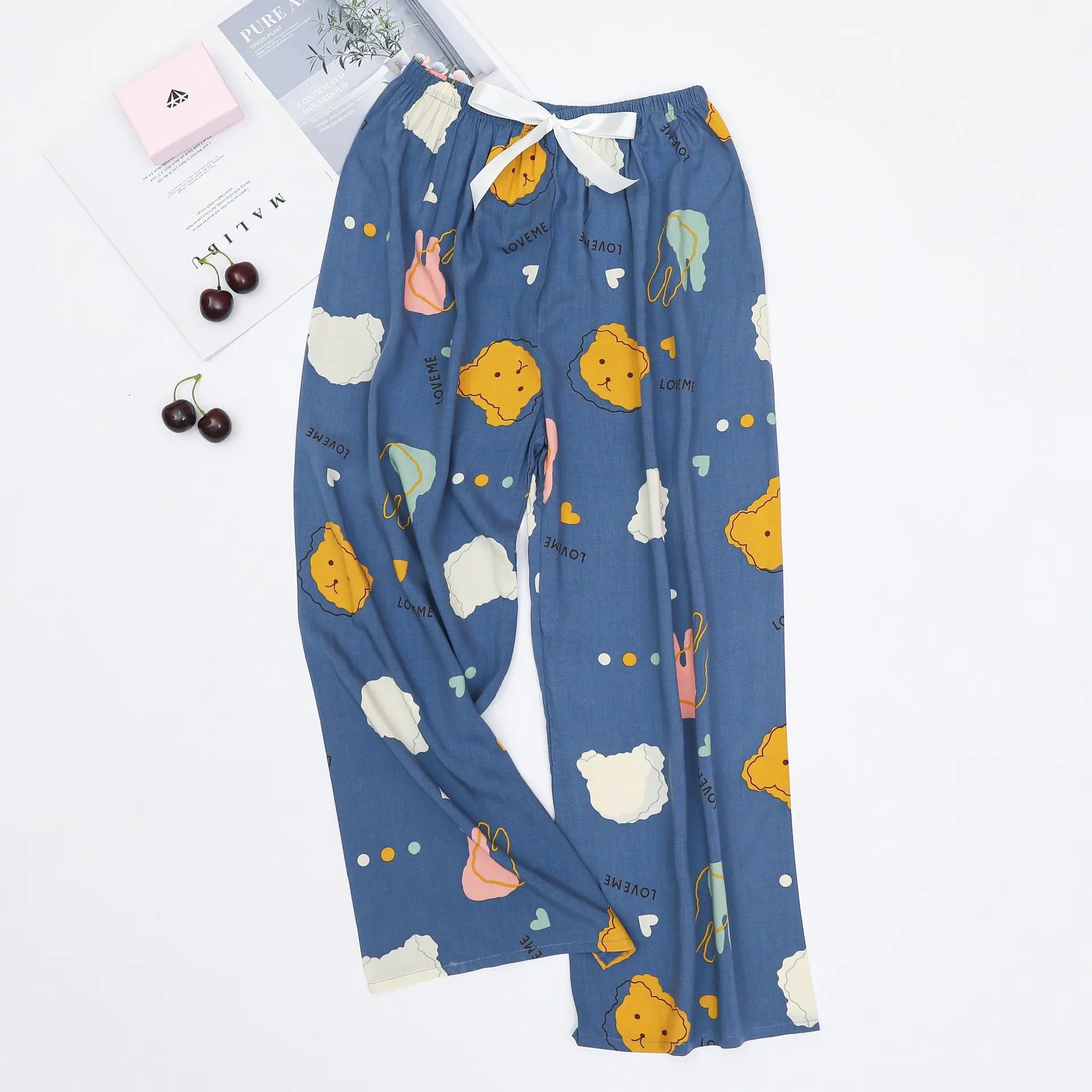 Women's Loose Casual Printed Pajama Sleep Pants - Image 21