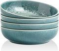 KYBSCZ 30oz Pasta bowls set - 8" serving bowls - salad bowls set of 4 - Large ceramic bowls - Dinner bowls- Microwave safe bowls