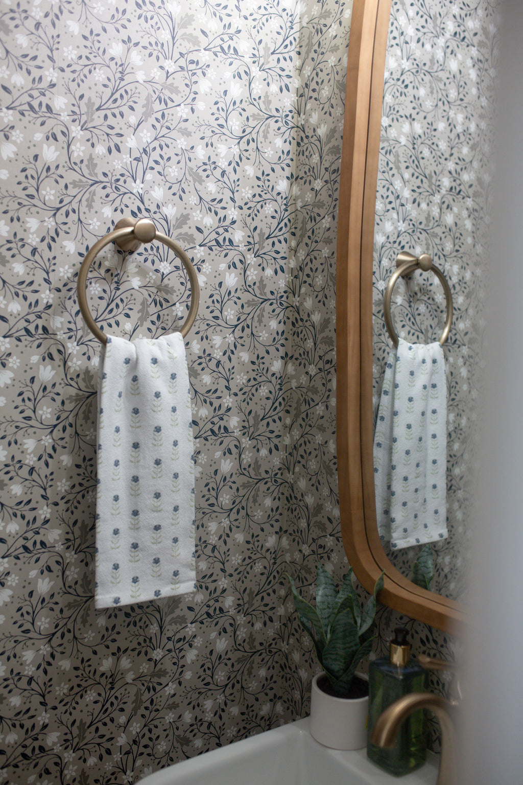 Clematis Botanical Peel and Stick Wallpaper by Anna Black Creative