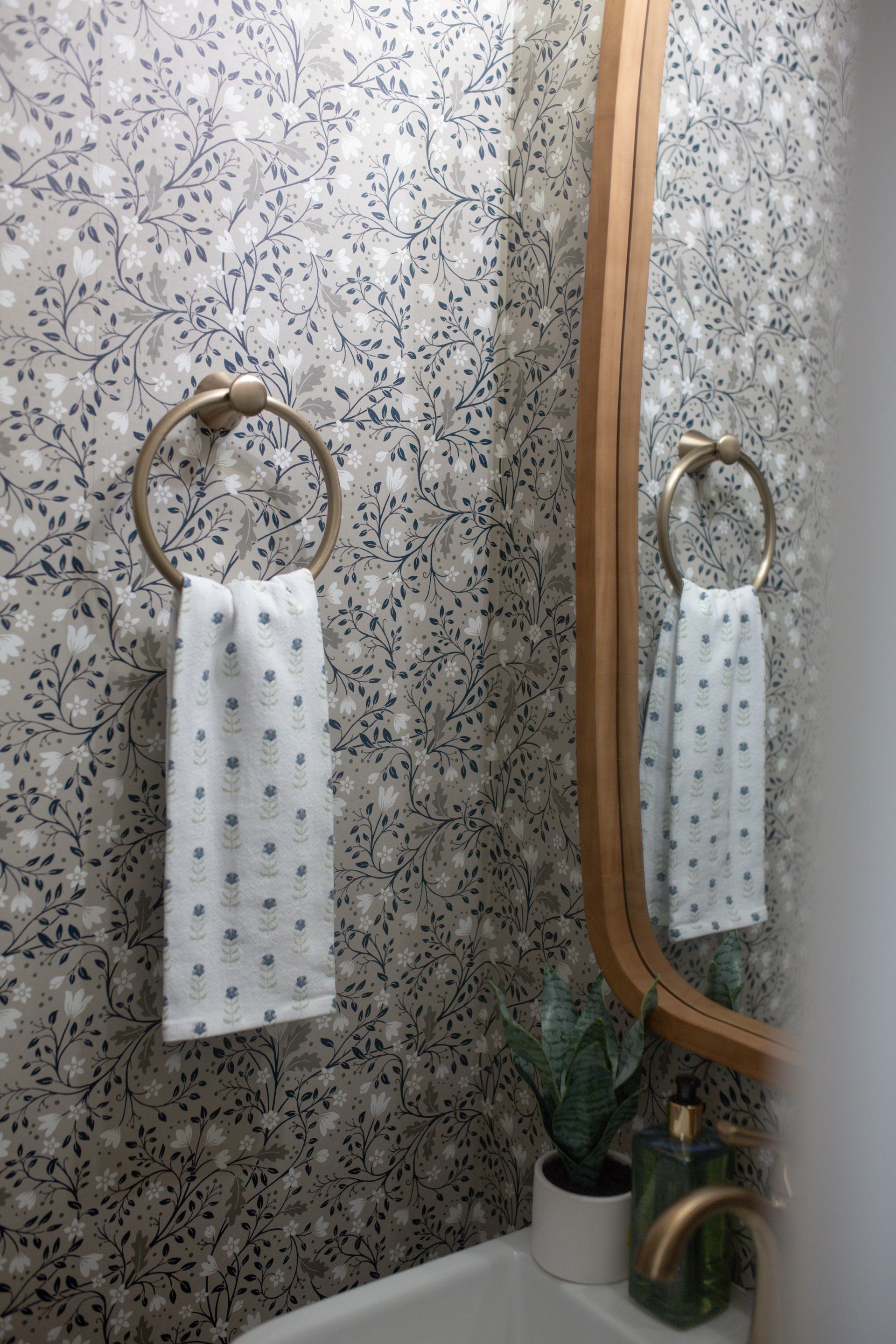 Clematis Botanical Peel and Stick Wallpaper by Anna Black Creative