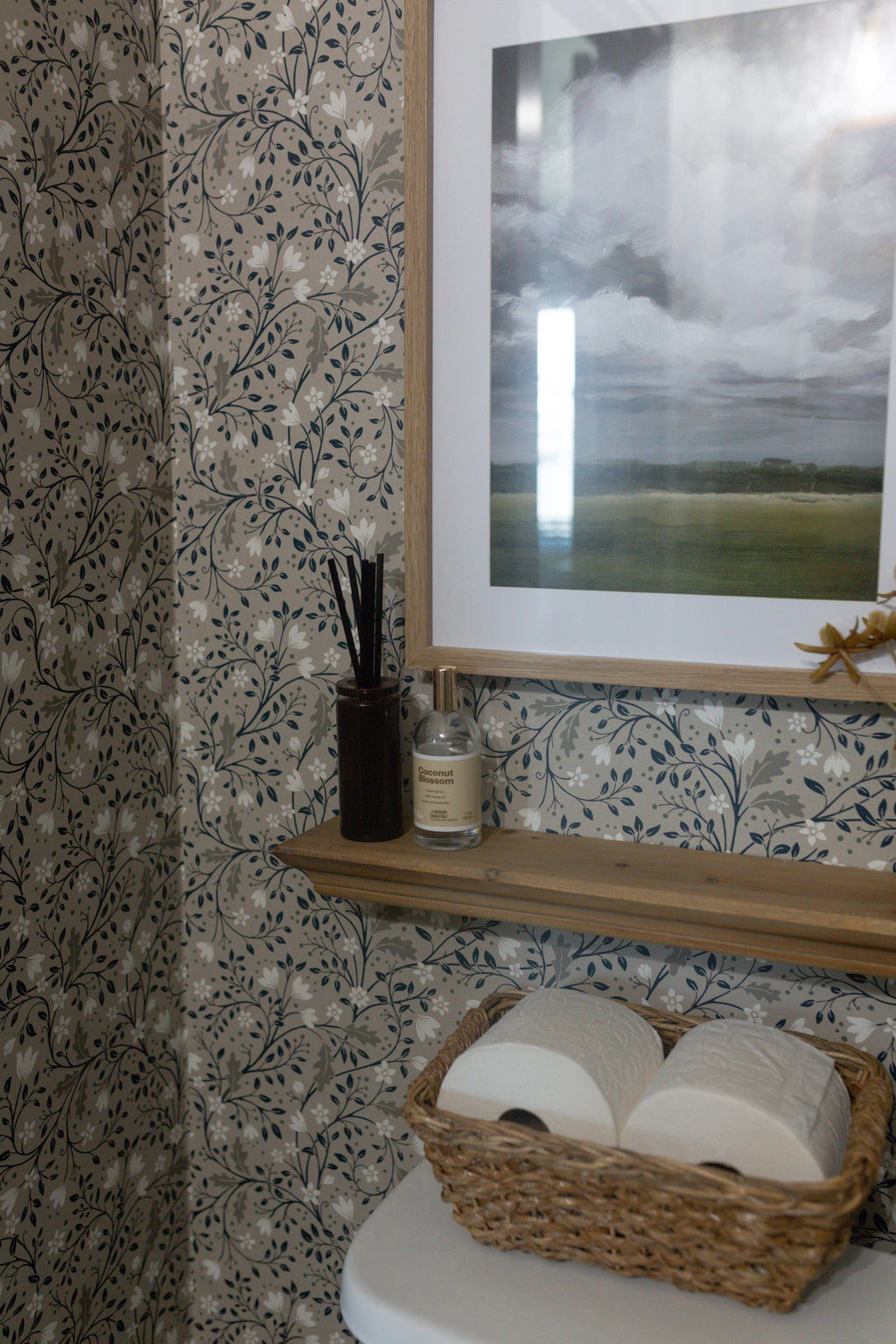 Clematis Botanical Peel and Stick Wallpaper by Anna Black Creative