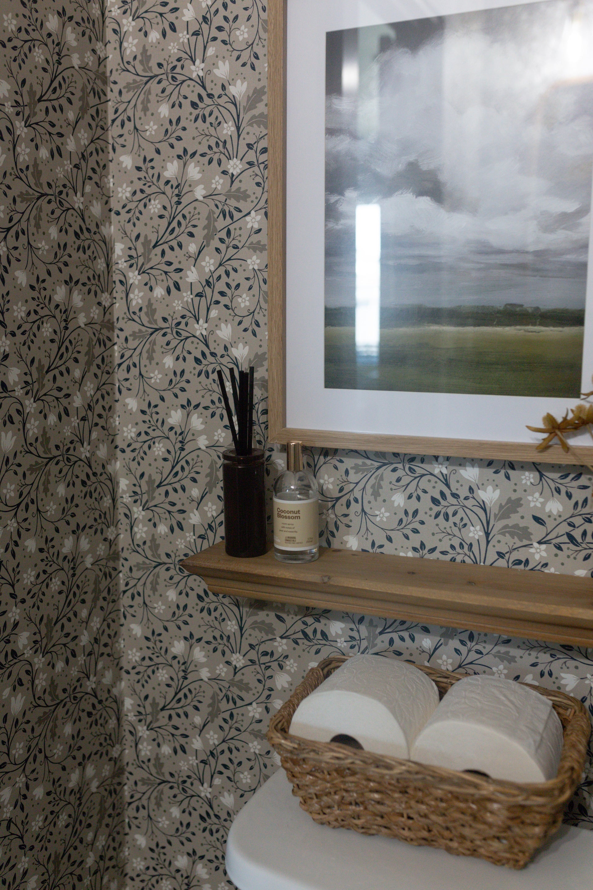 Clematis Botanical Peel and Stick Wallpaper by Anna Black Creative