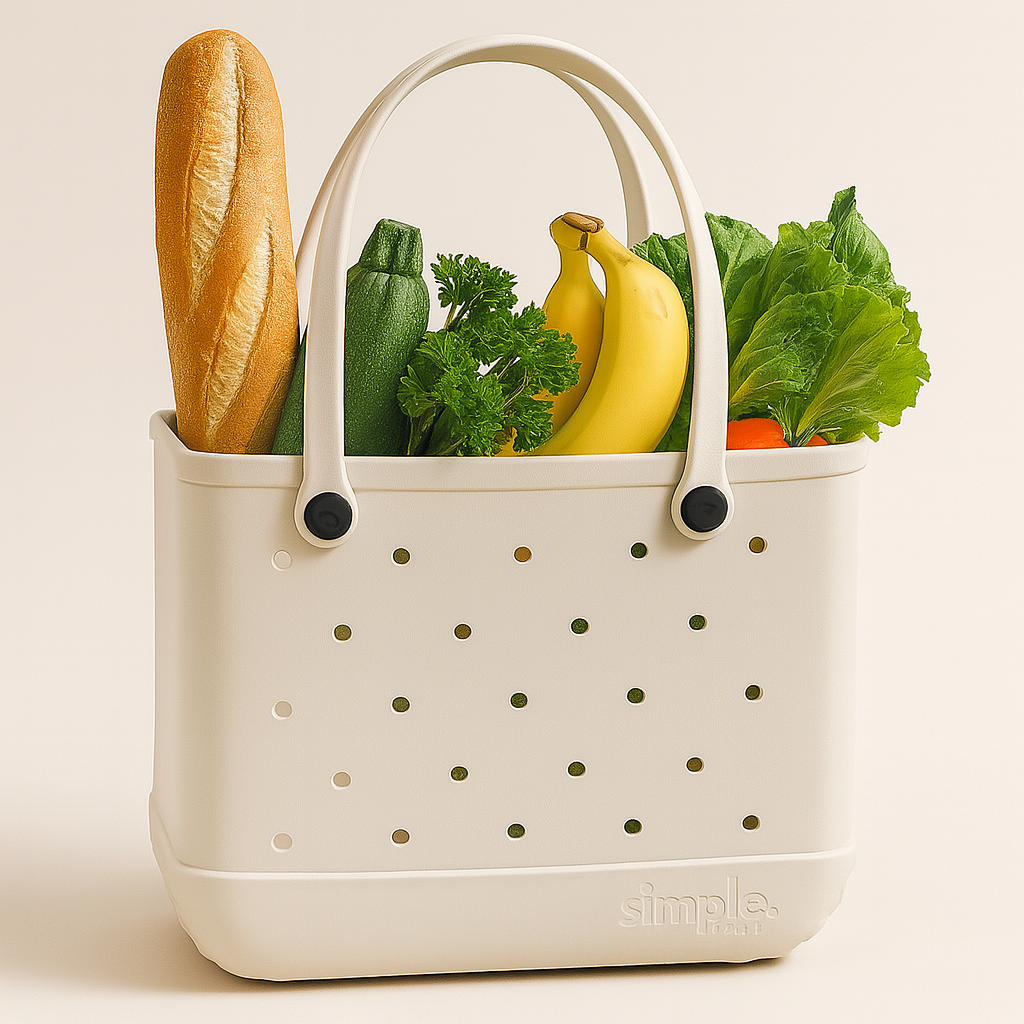 Extra Large EVA Tote Bag in Natural Stone Waterproof Beach Bag
