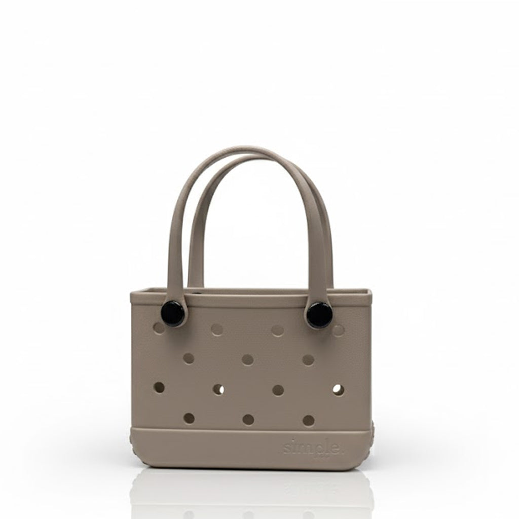 Set of 3 Waterproof EVA Rubber Tote Bags in Beige Tones
