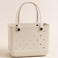 Extra Large EVA Tote bag in Natural Stone color, minimalist waterproof design for travel