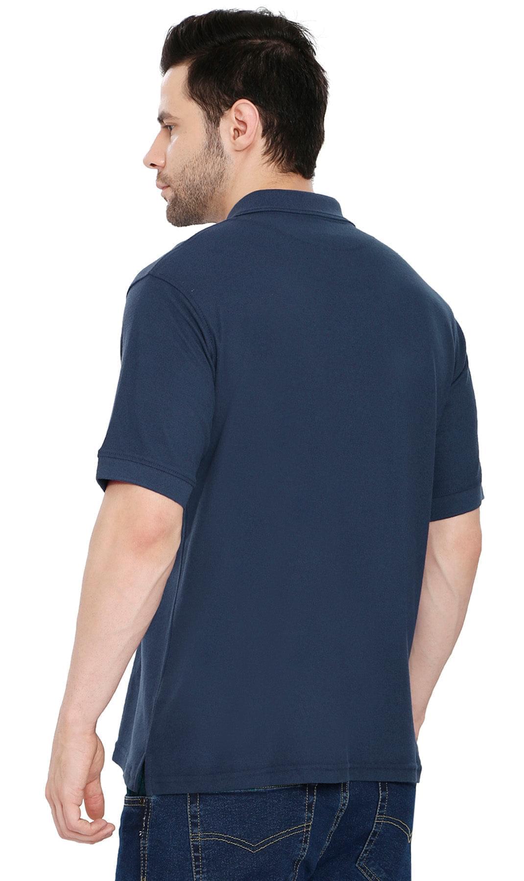 Men's Short Sleeve Pique Polo Shirt with Chest Pocket - Regular Fit