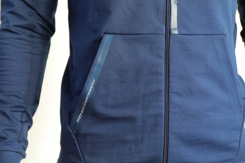 Mens Slim Fit Full-Zip Hooded Sweatshirt in Heather Grey - Image 21