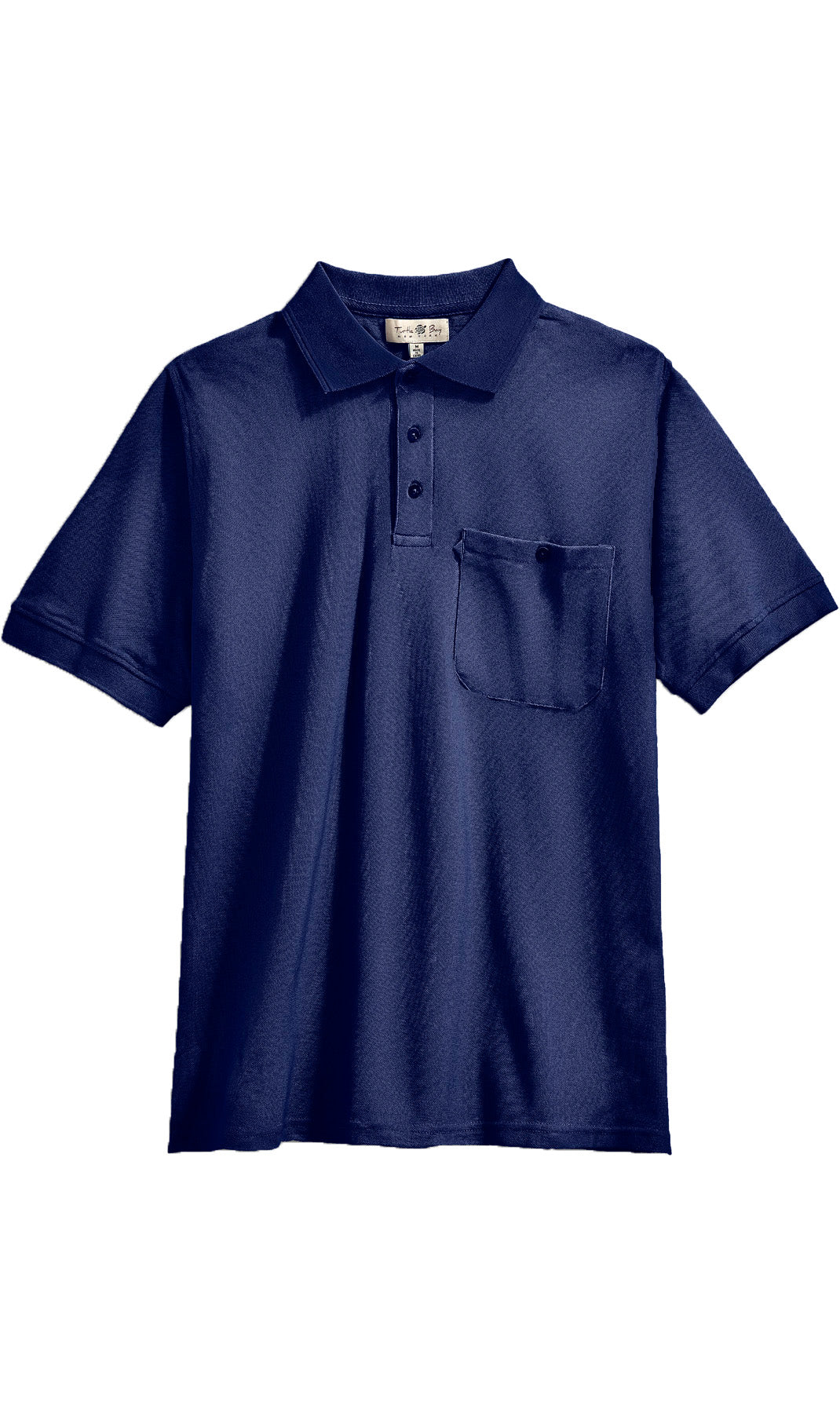 Men's Short Sleeve Pique Polo Shirt with Chest Pocket - Regular Fit