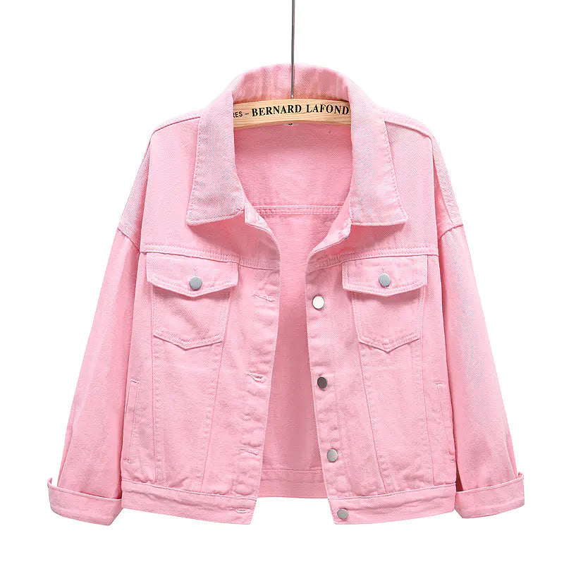 Women's Spring Denim Jacket in Colorful Cotton Twill - Image 40