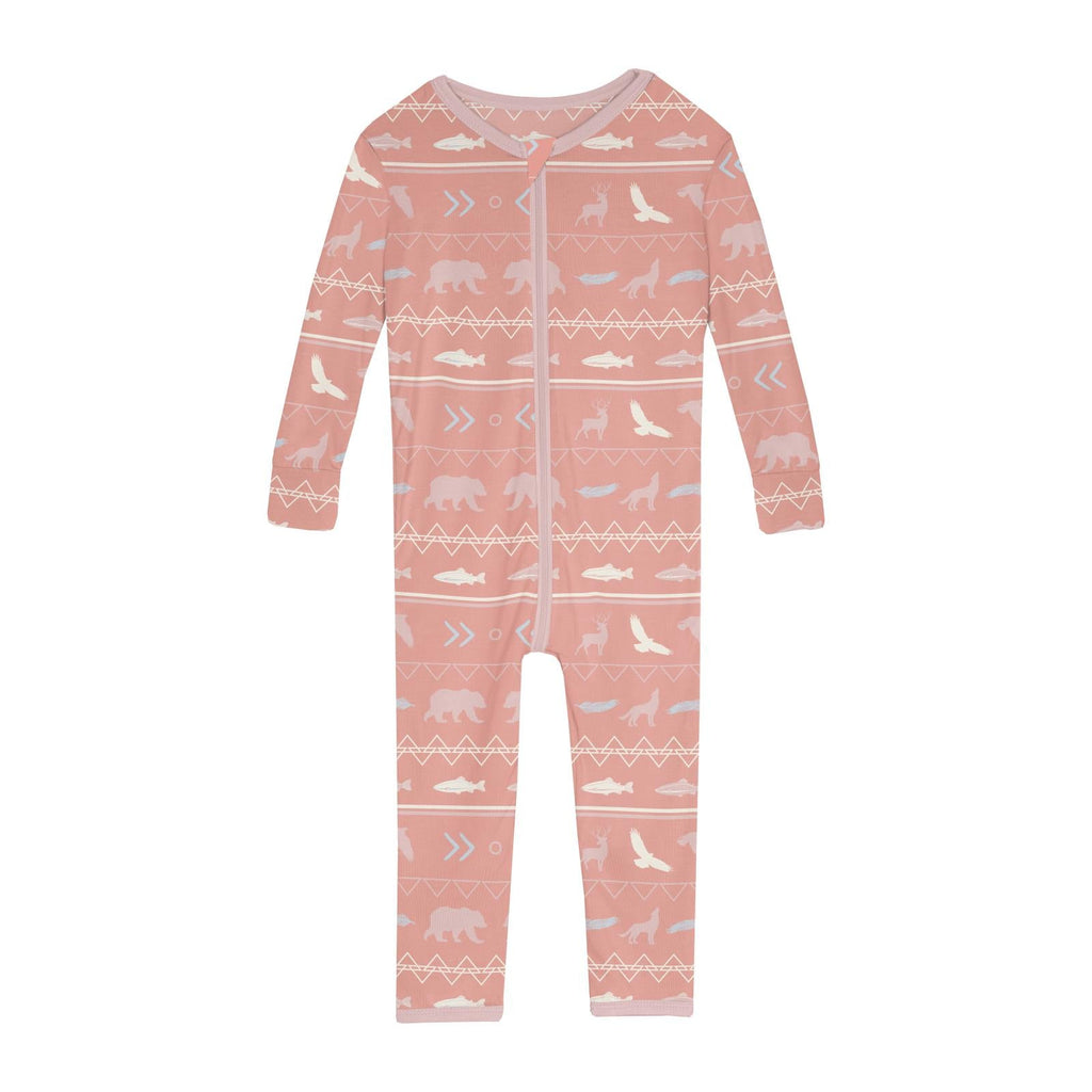 Print Convertible Sleeper with Zipper in Blush Native Tribal Lore