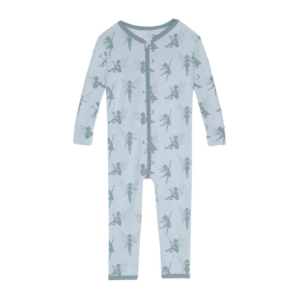 Print Convertible Sleeper with Zipper in Illusion Blue Forest Fairies