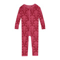 Print Convertible Sleeper with Zipper in Crimson Damask