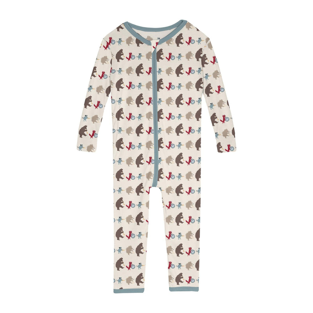 Print Convertible Sleeper with Zipper in Natural Marching Band