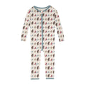 Print Convertible Sleeper with Zipper in Natural Marching Band