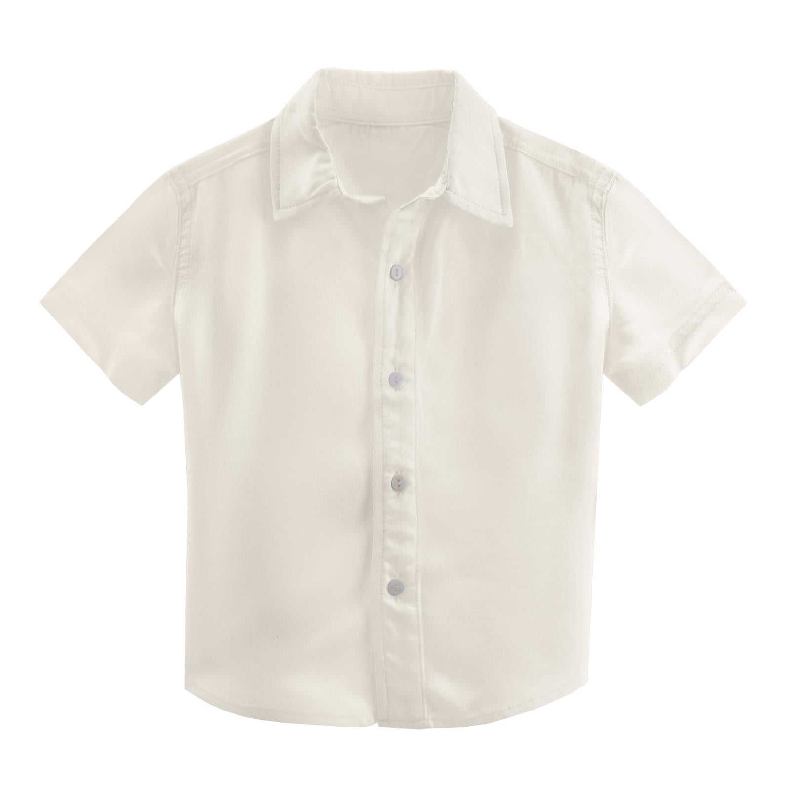 Short Sleeve Woven Shirt in Natural