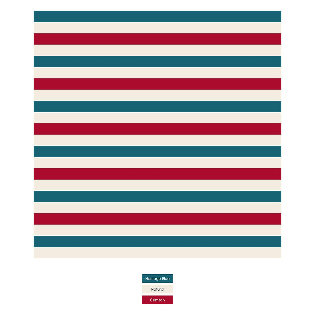Women's Short Sleeve Relaxed Tee in USA Stripe Heritage Blue - Image 2