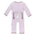 Holiday Applique Coverall in Thistle Lop Eared Bunny
