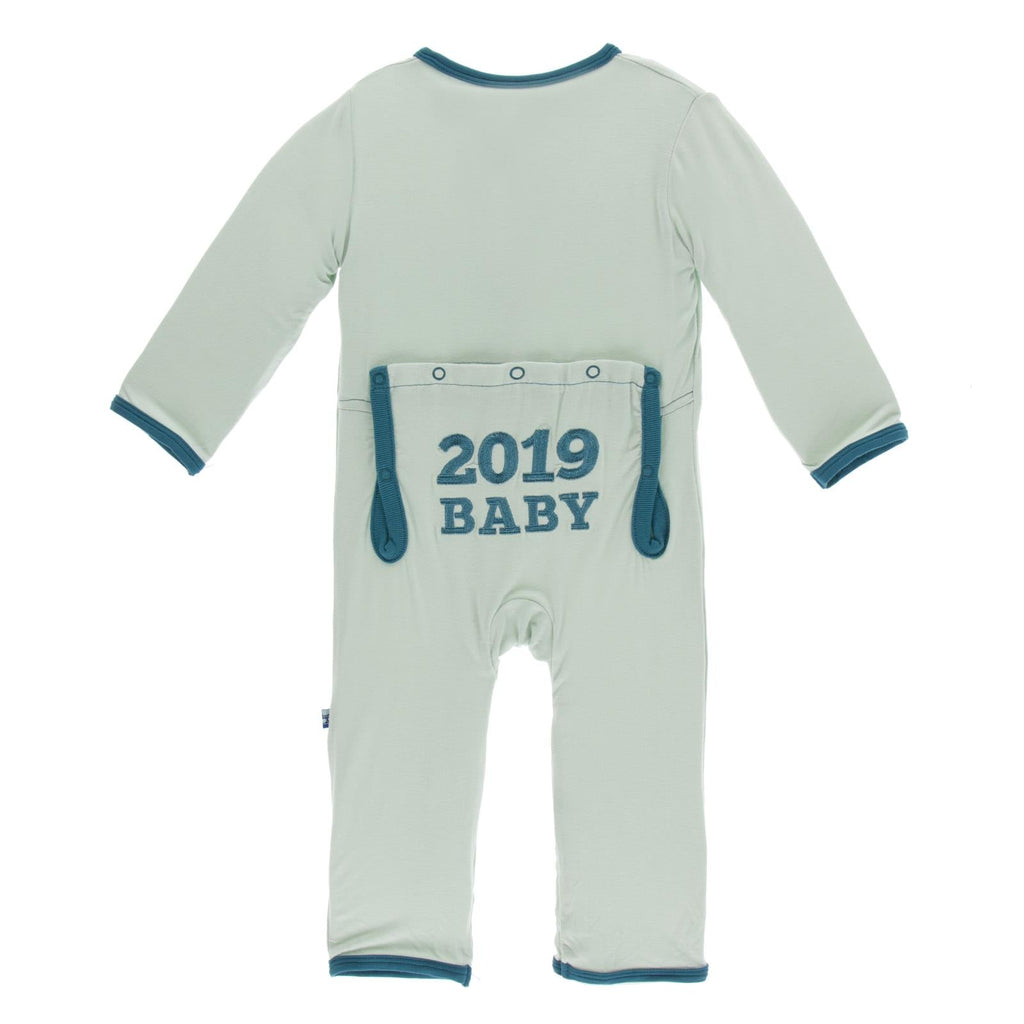 Holiday Applique Coverall in Aloe 2019 Baby
