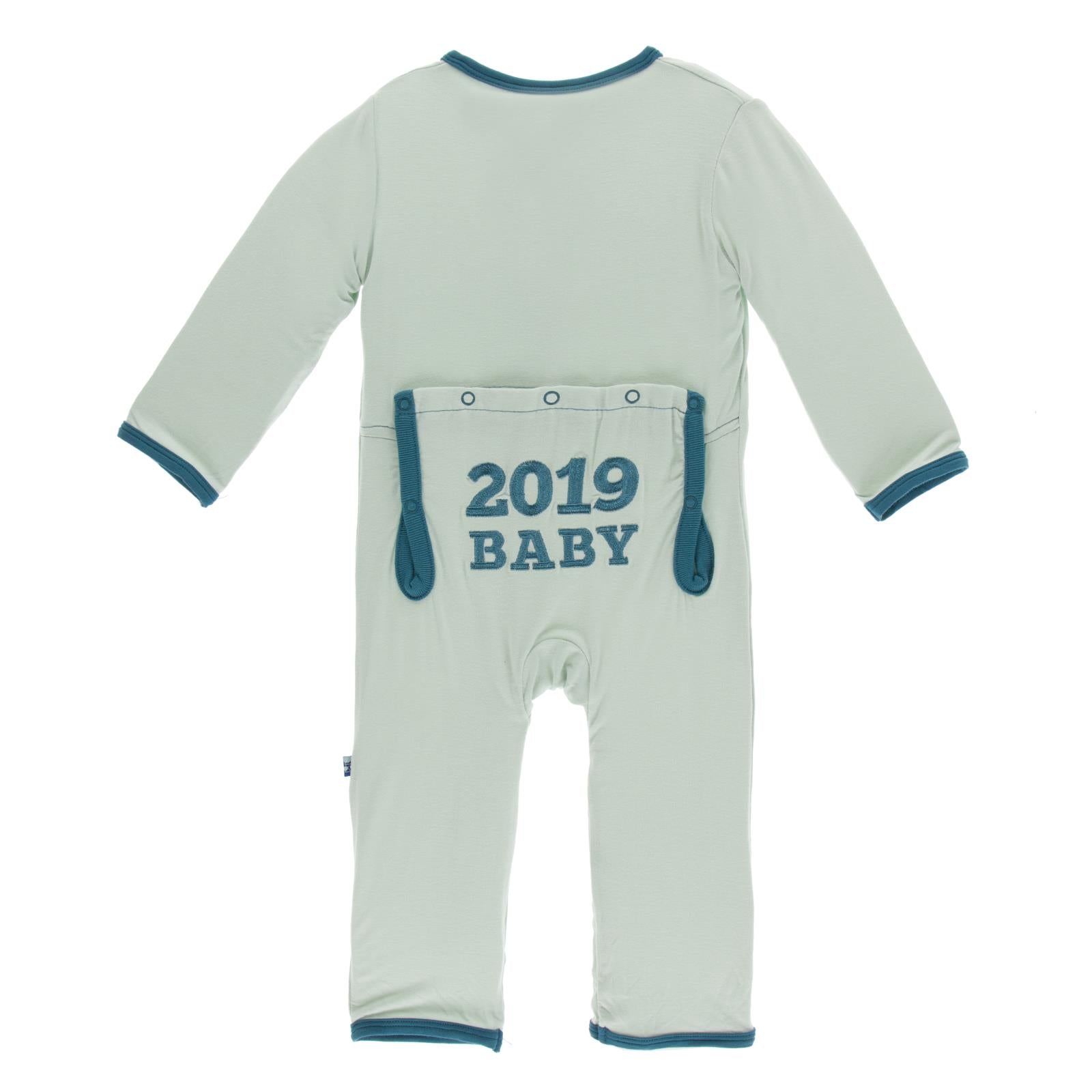 Holiday Applique Coverall in Aloe 2019 Baby