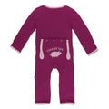 Holiday Applique Coverall in Berry Year of the Pig