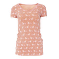 Print Short Sleeve One Tee in Blush Stork