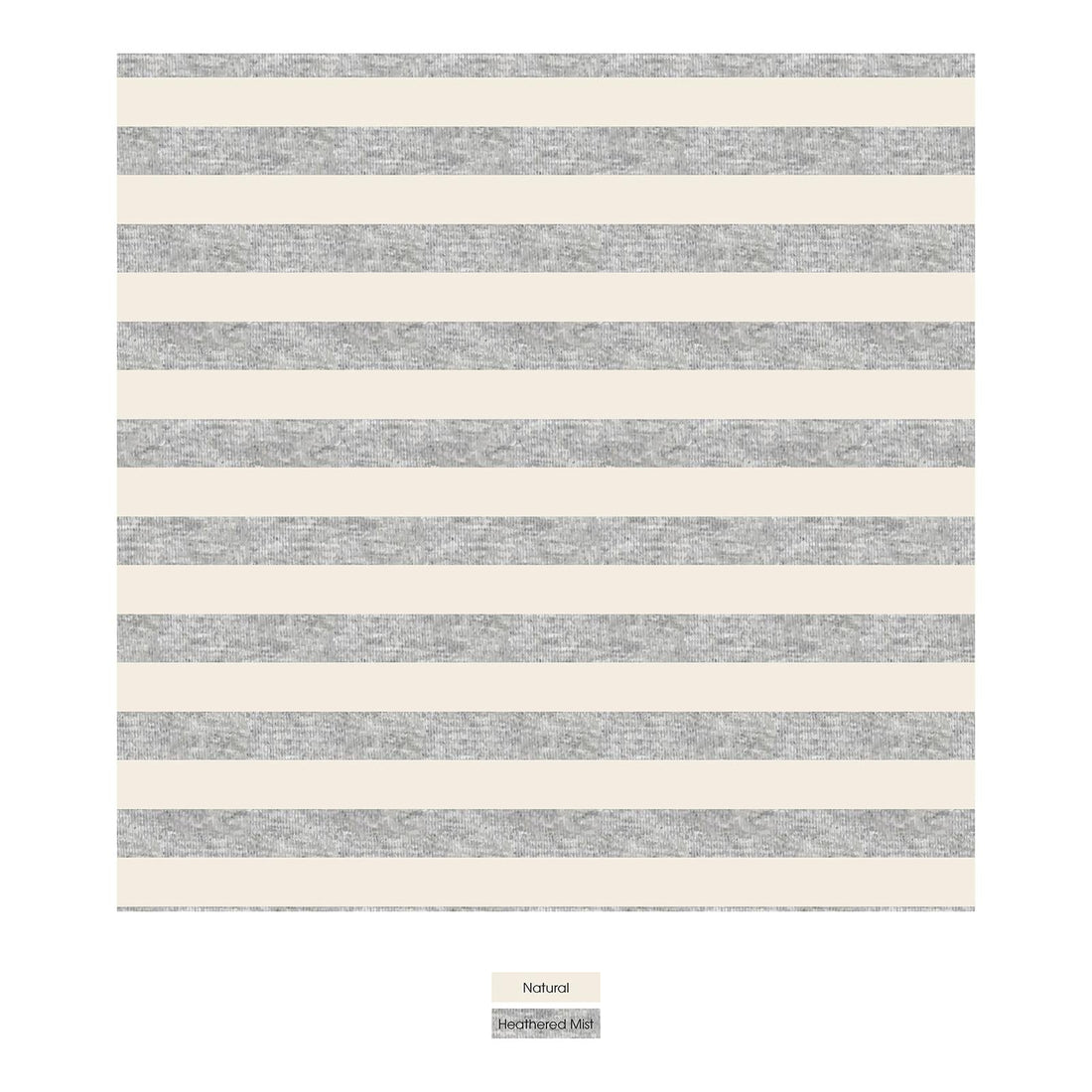 Print Changing Pad Cover in Heathered Mist Sweet Stripe