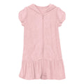 Terry Ruffle Swim Cover-Up in Lotus with hood and ruffled hem