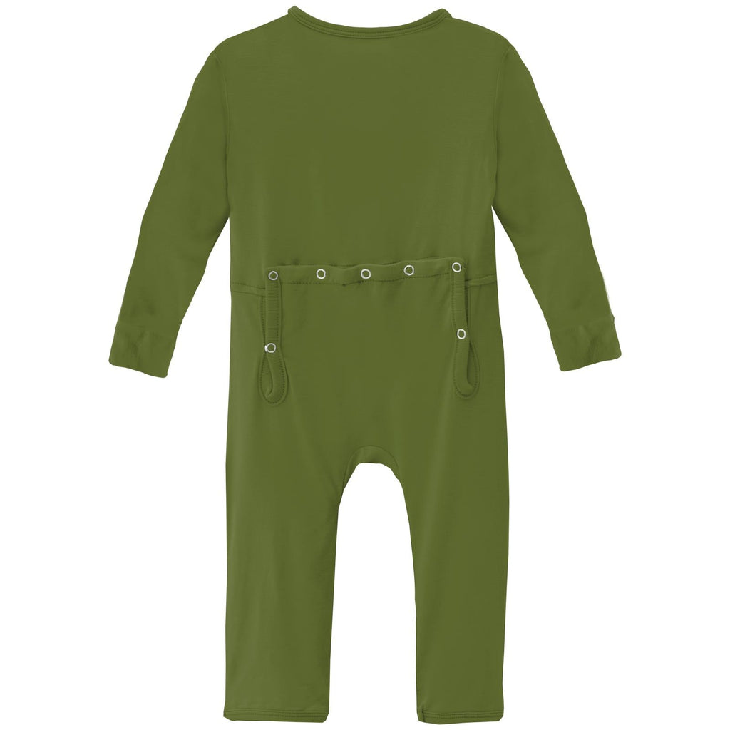 Coverall with Snaps in Moss