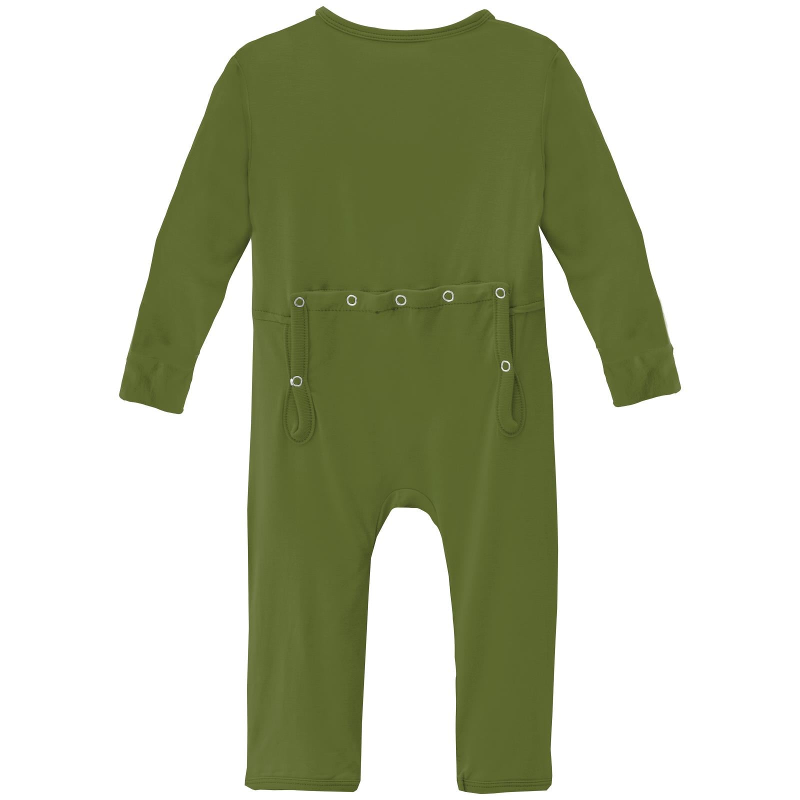 Coverall with Snaps in Moss