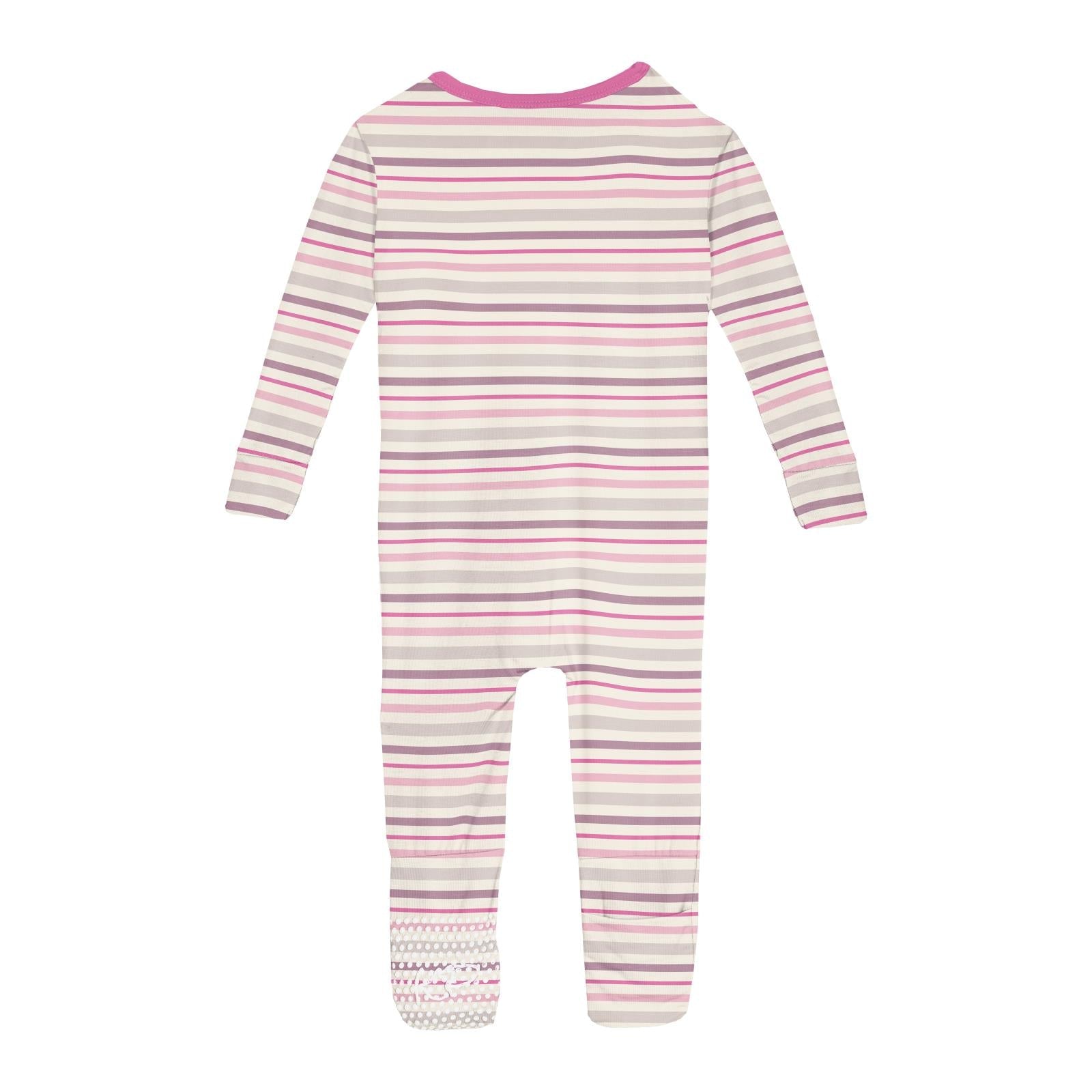 Print Convertible Sleeper with Zipper in Whimsical Stripe