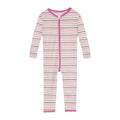 Print Convertible Sleeper with Zipper in Whimsical Stripe