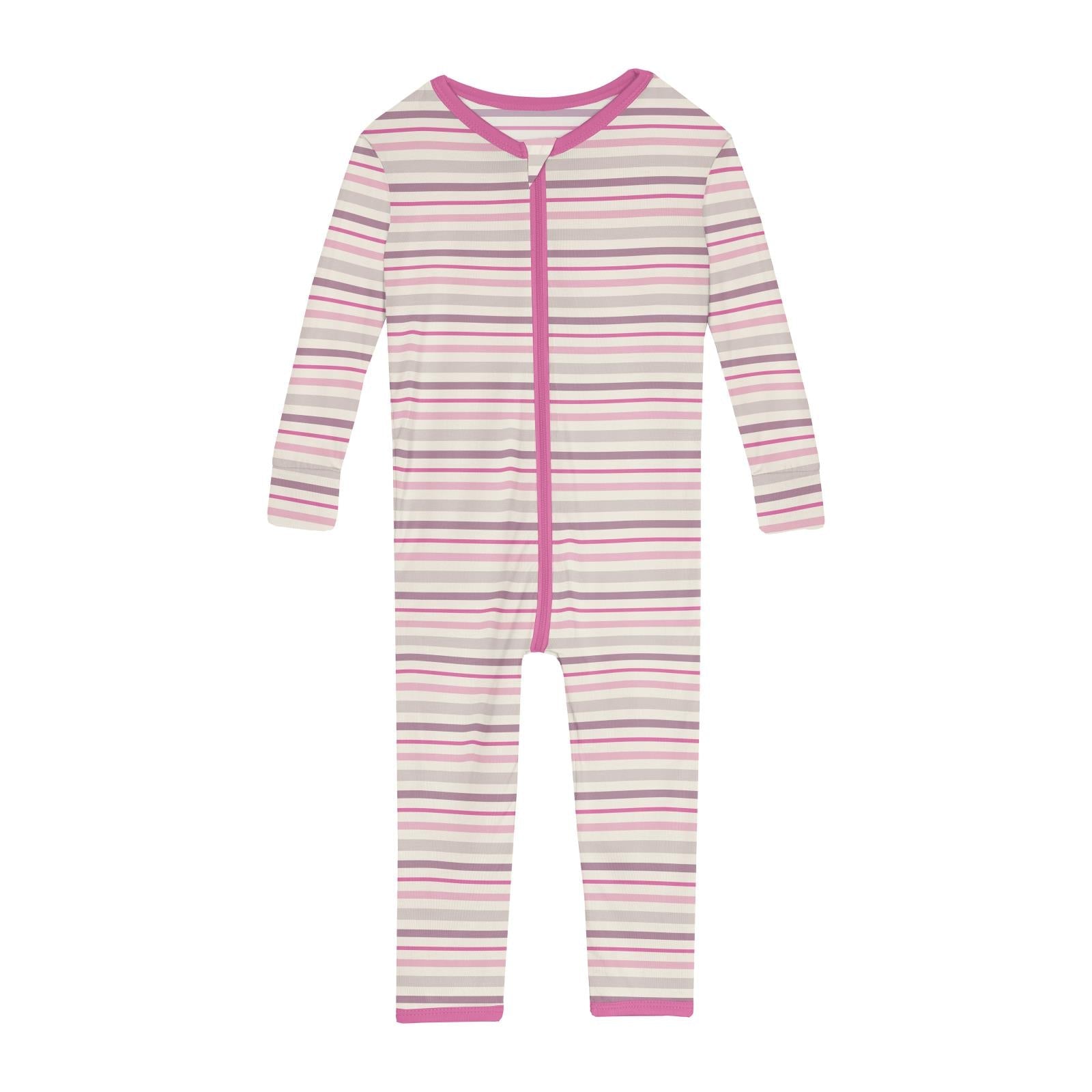 Print Convertible Sleeper with Zipper in Whimsical Stripe