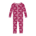 Print Convertible Sleeper with Zipper in Dragon Fruit Phoenix