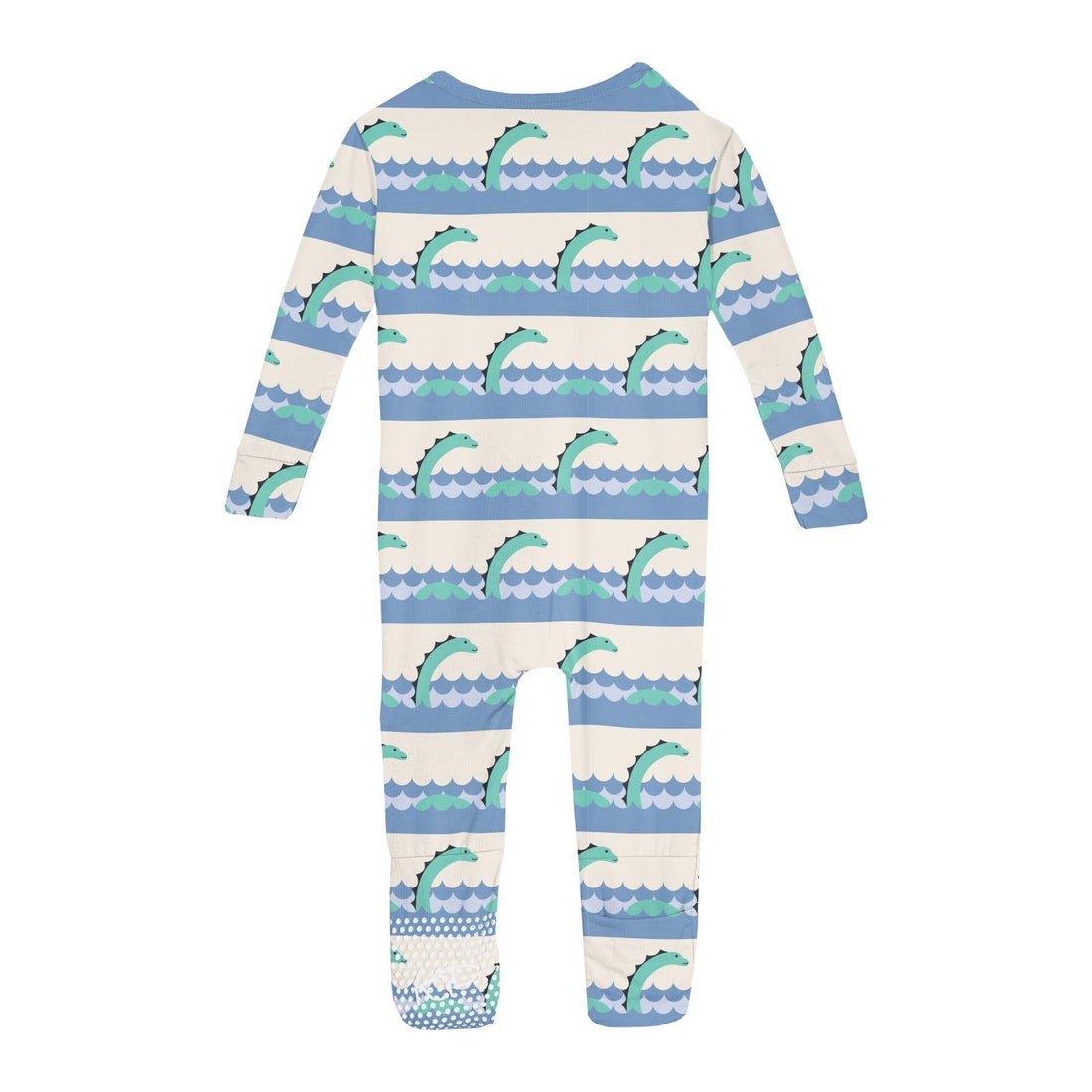 Print Convertible Sleeper with Zipper in Natural Sea Monster
