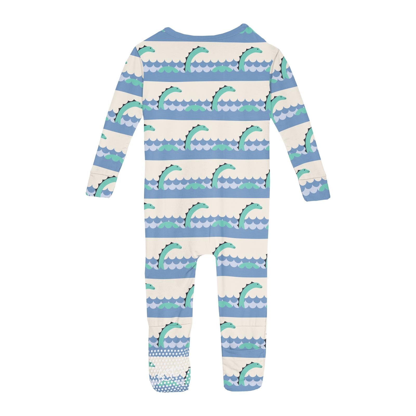 Print Convertible Sleeper with Zipper in Natural Sea Monster